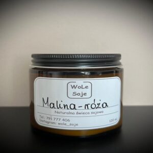 Świeca sojowa - Malina i róża