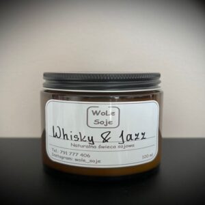 świeca sojowa – whisky i jazz